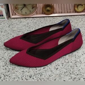 Rothy's The Point Bright Magenta Women's Flats Shoes Size 10